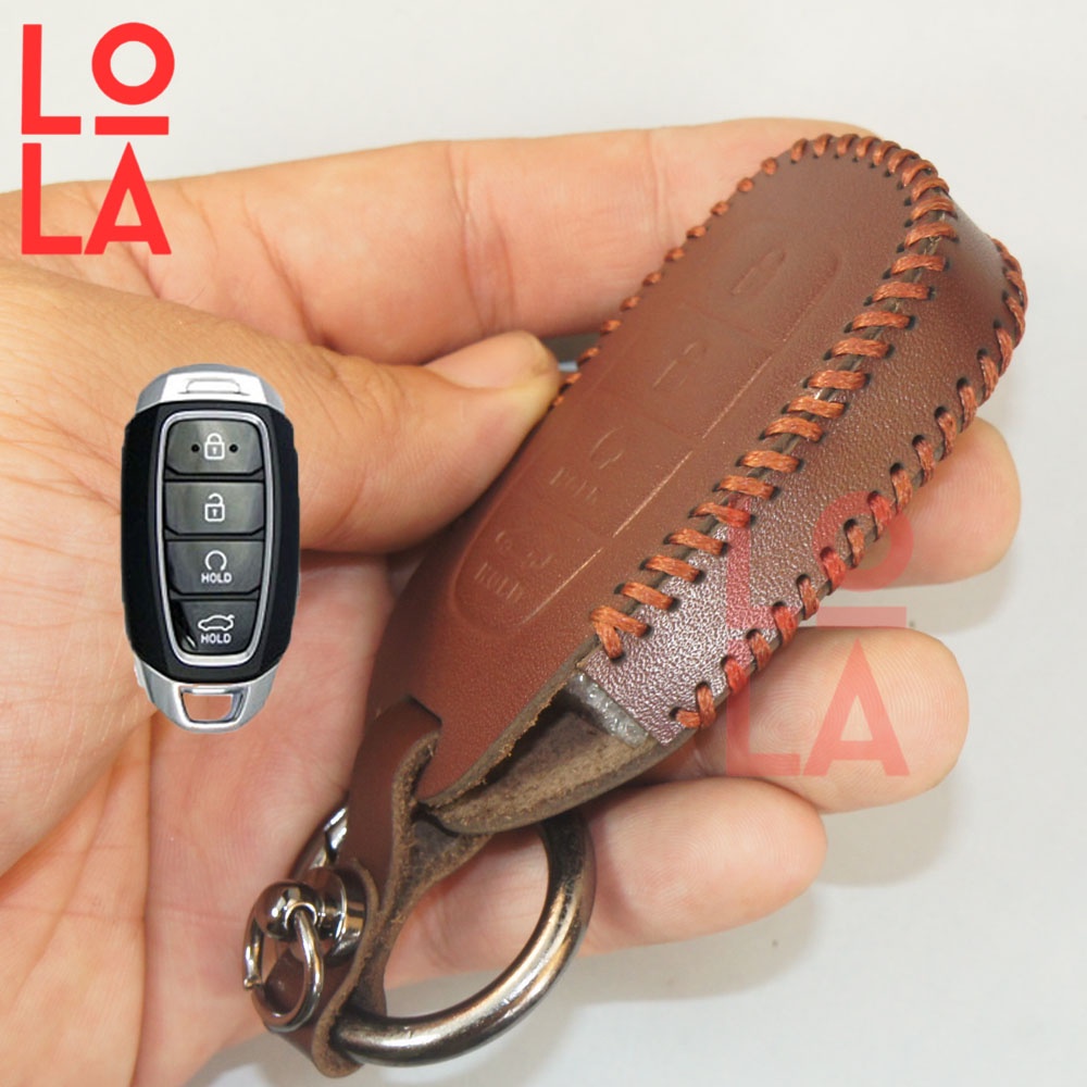 Bao da chìa khoá Hyundai Accent 2021 2023, Elantra 2023, N Line  da bò thật handmade