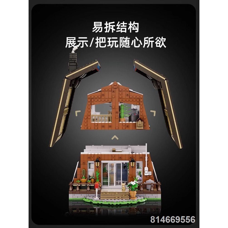 Ý Tưởng Mới Xếp Hình Rừng Nhà Gỗ Xếp Hình Trang Trí Văn Phòng 2 Lớp Không Gian Đồ Chơi Khối Xây Dựng Tặng Nam