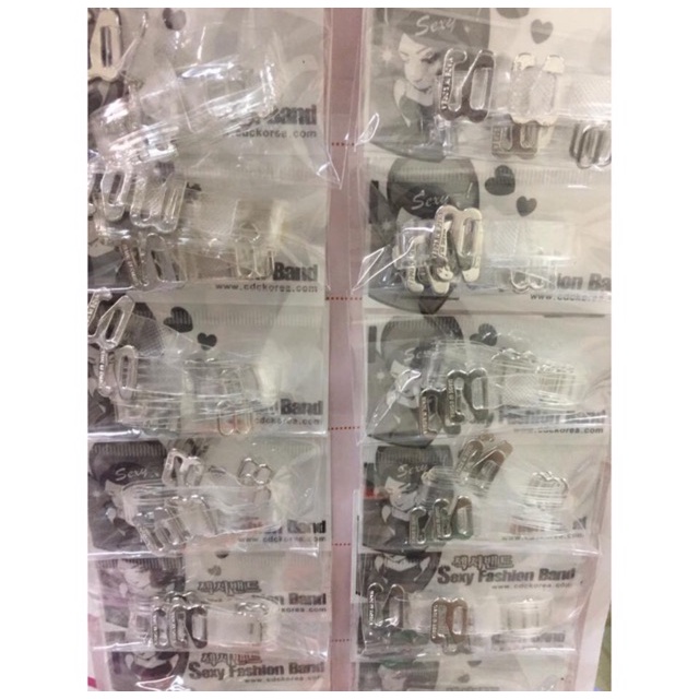 1 đôi dây áo trong suốt sợi dẹt