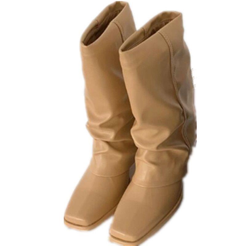 Bốt Cao Gót Mũi Vuông Phong Cách Hàn Quốc Thời Trang Mới 2023