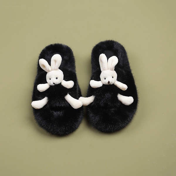 Dép Lông Xù Đế Dày Họa Tiết Hoạt Hình Đáng Yêu Kiểu Hàn Quốc 2023