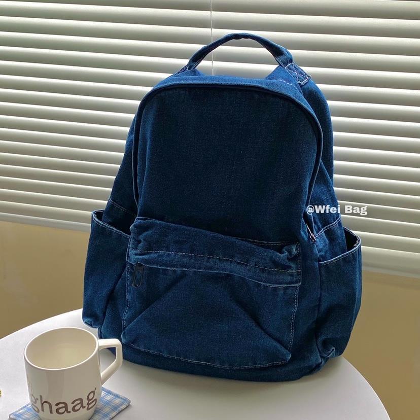 Túi Xách Vải Jean Cỡ Lớn Thời Trang vintage Hàn Quốc Lưng