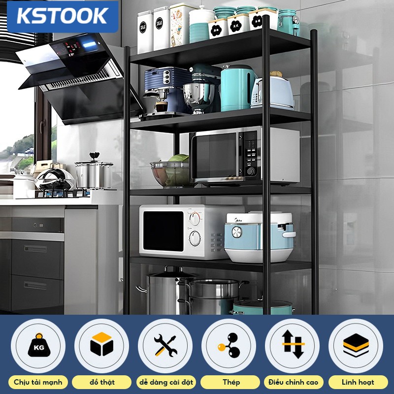Kệ bếp kệ lò vi sóng khung sắt sơn tĩnh điện,Kệ bếp lò vi sóng Kệ để đồ nhà bếp Đồ Đa Năng Giá Tủ để đồ