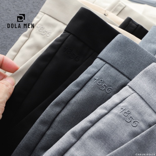 Quần Tây Âu BURBERRY FULL NÚT KHẮC VIỀN DÂY Vải Chống Nhăn Hàng Xịn Cao Cấp Dolamen có big size