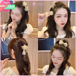 Kẹp tóc nơ hai mặt cỡ nhỏ dễ thương cho nữ t3