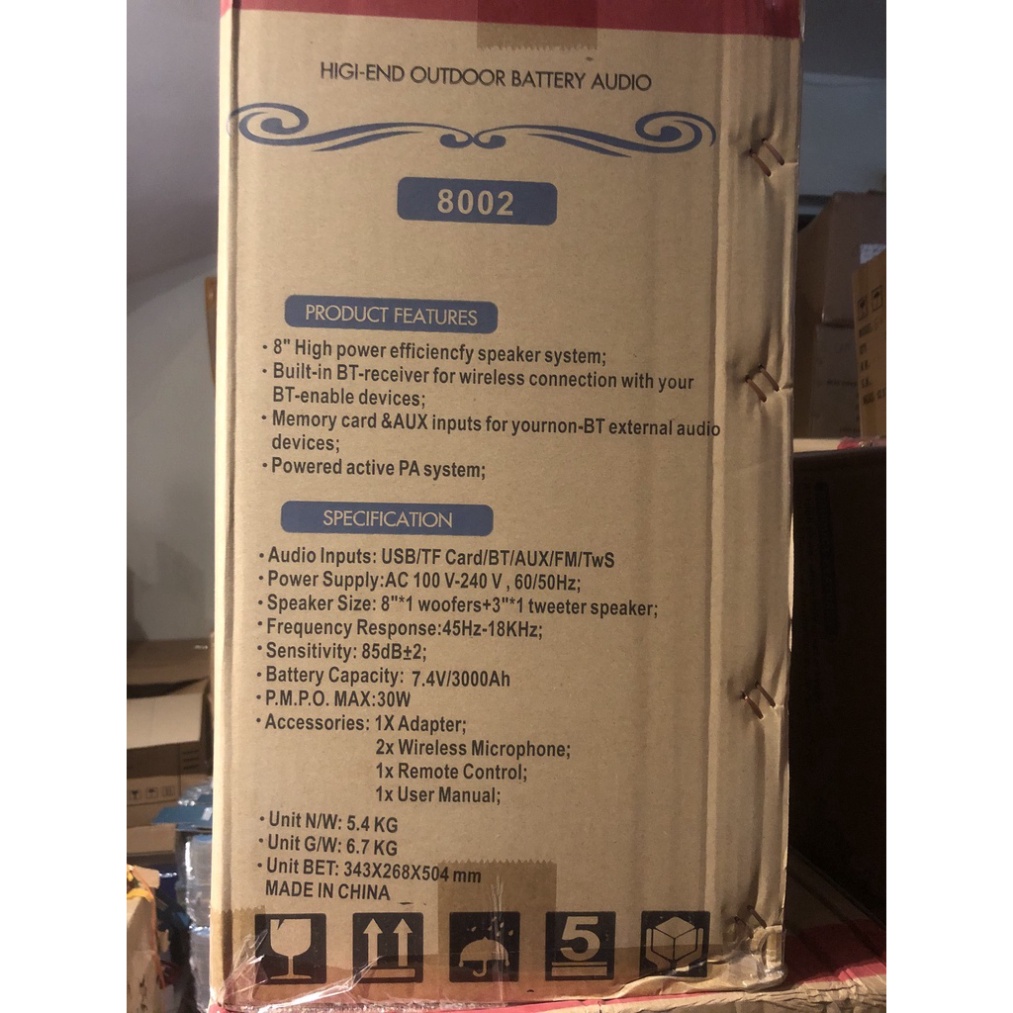 Loa kéo gỗ Ontekco tặng kèm 2 mic hát không dây chuyên nghiệp - Loa kéo blutooth Bass 20/ 30/ 40 - Bảo hành 12 tháng Hỏa