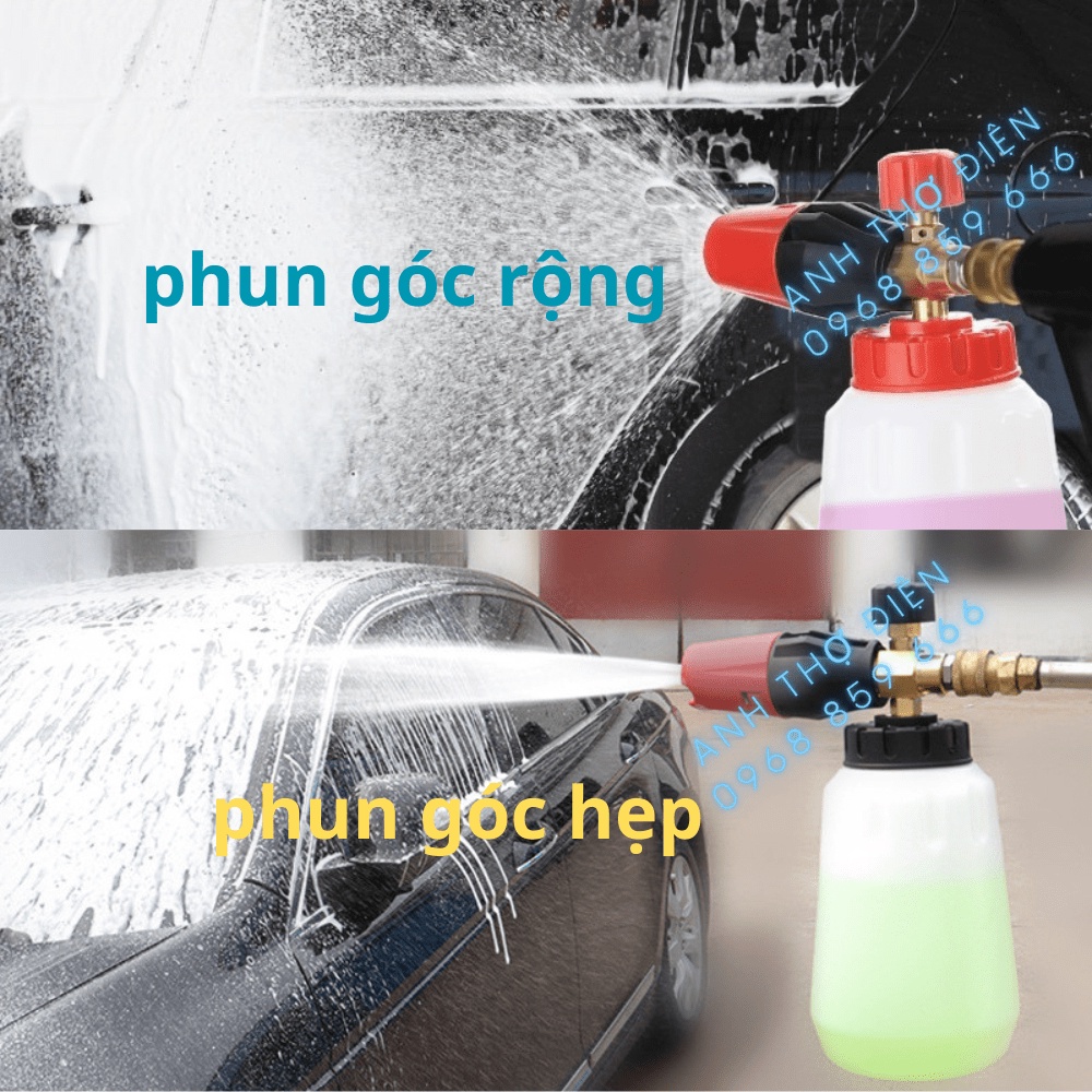 Bình phun tạo bọt tuyết 1L cho máy rửa xe ô tô  - Pha chuẩn hãng