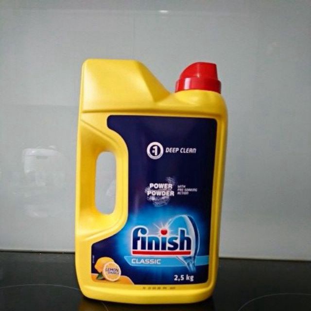 SALE  Bột rửa chén bát hương chanh Finish 2,5kg Nhập Khẩu Chính hãng