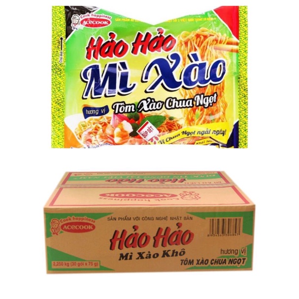 Thùng mì tôm Hảo hảo 30gói×75g