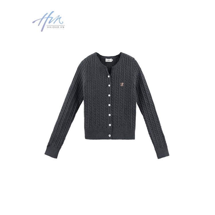 Áo Khoác Dệt Kim Cổ V Thêu Chữ Màu Sắc Tương Phản Thời Trang Mùa Xuân Cho Nữ