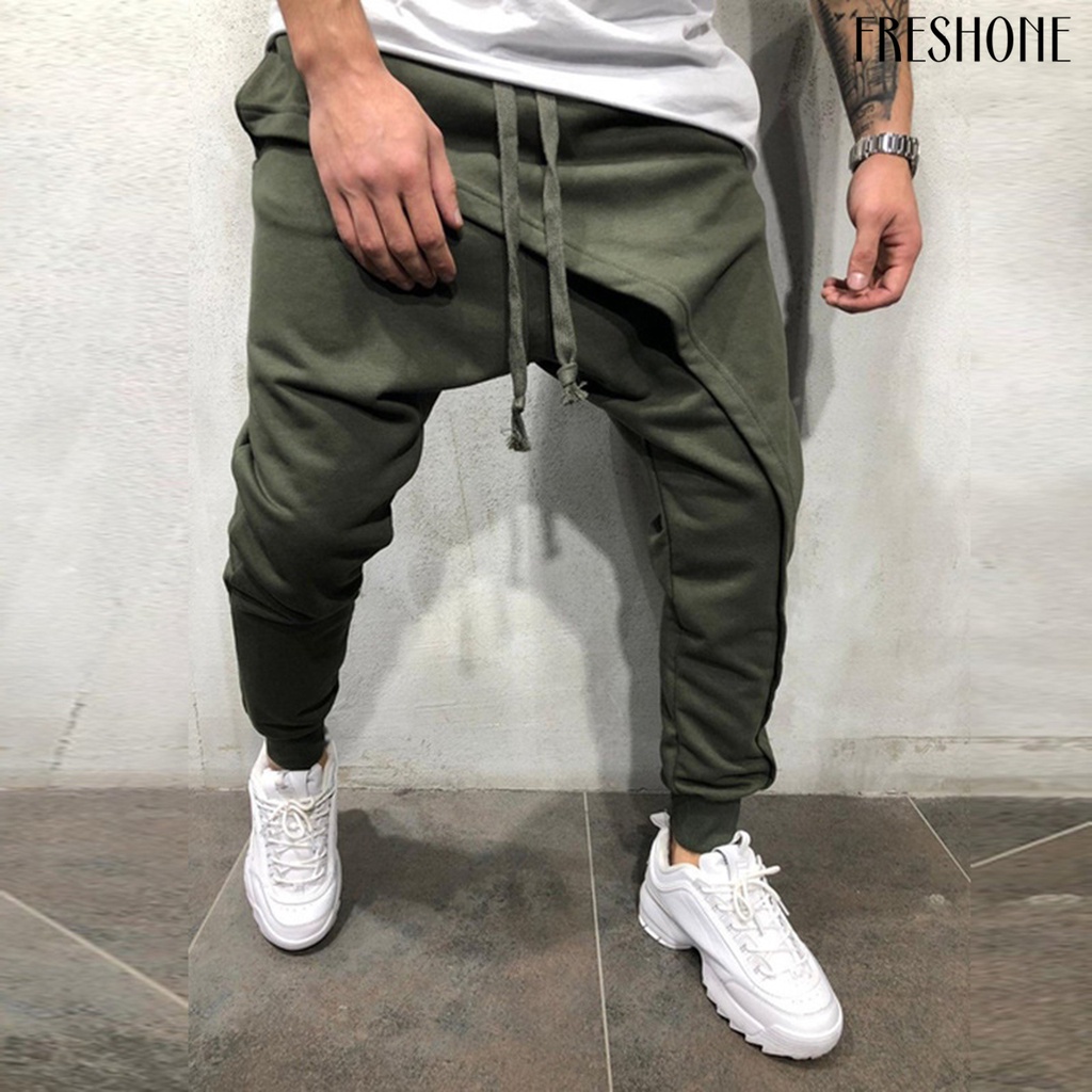 Quần harem nam thun eo