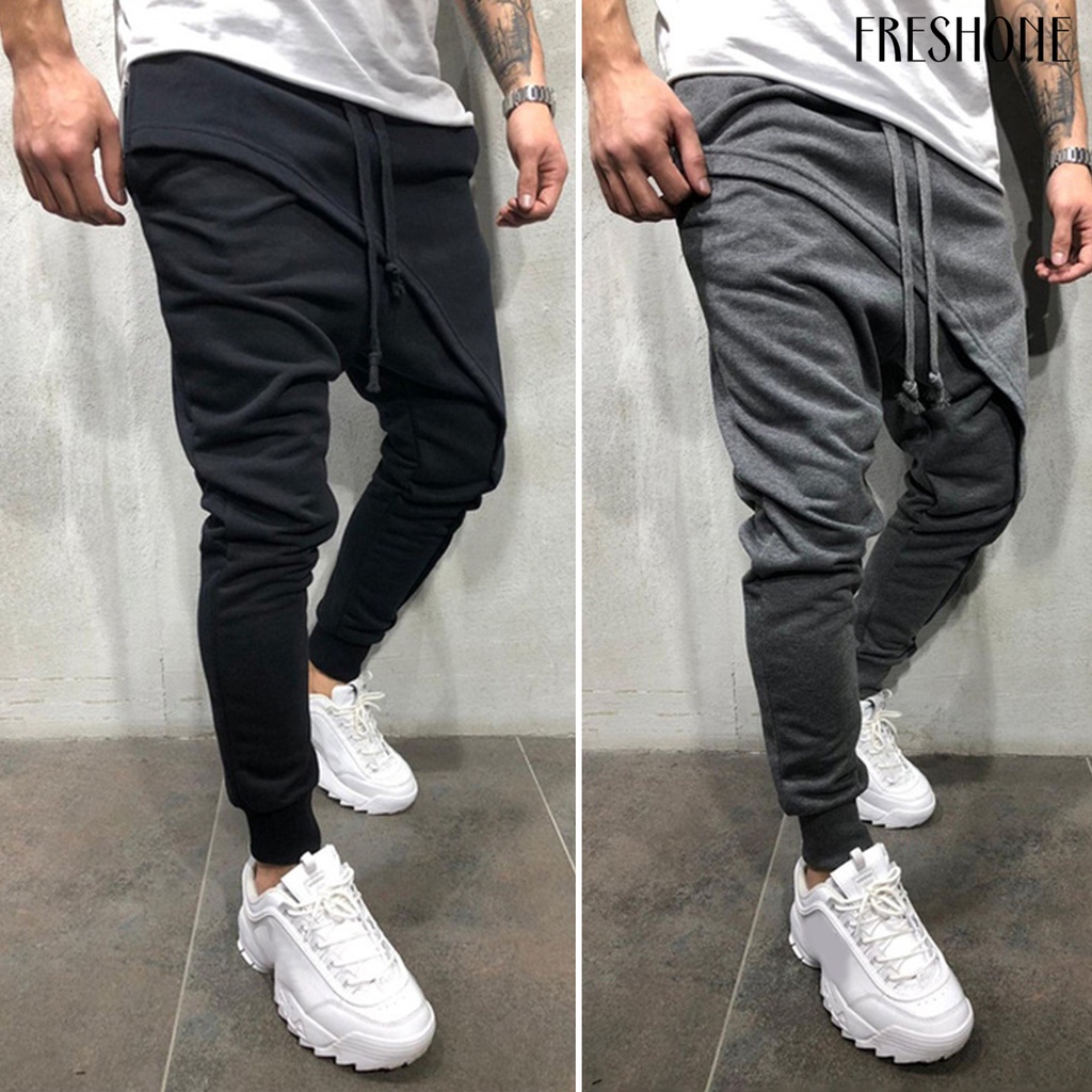 Quần harem nam thun eo