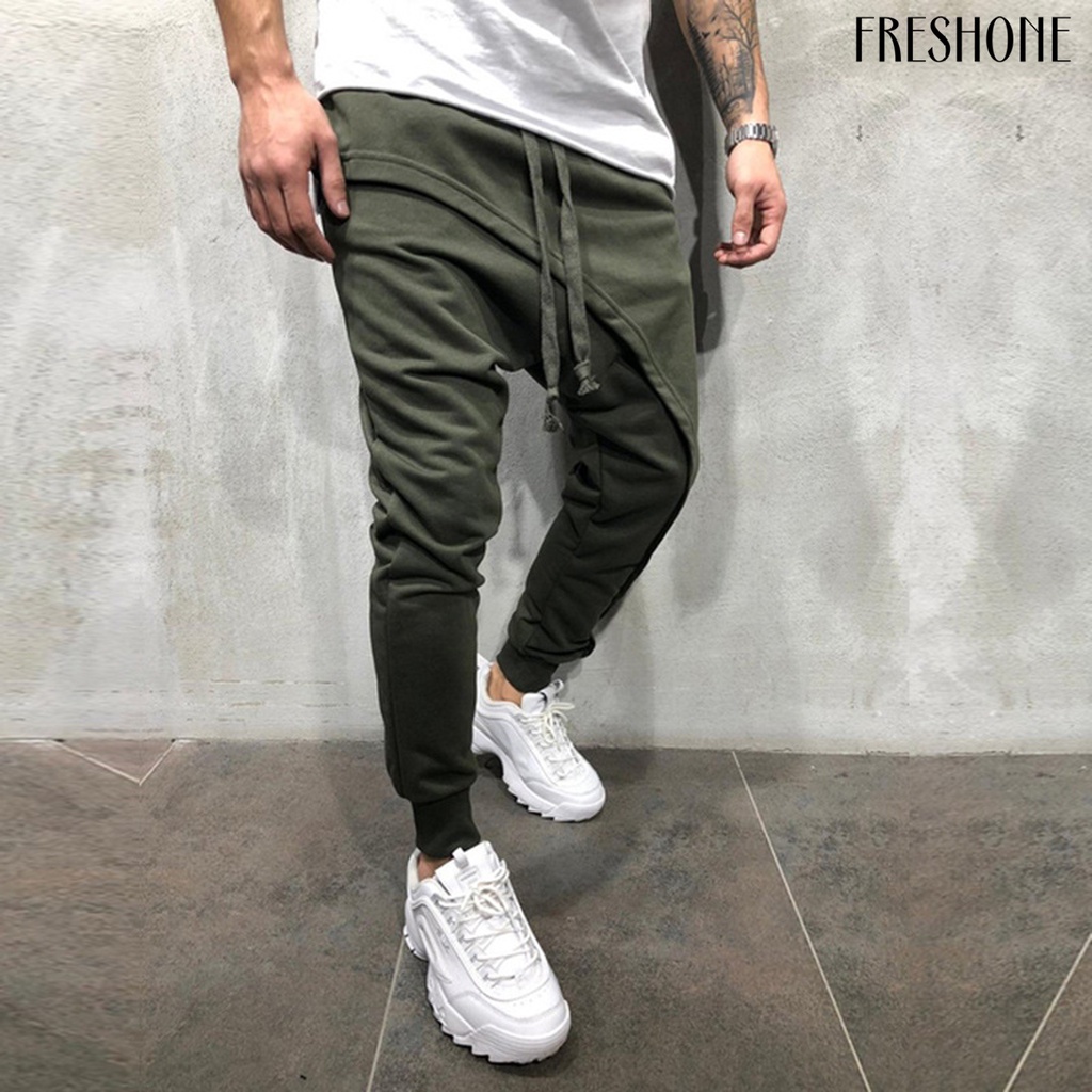 Quần harem nam thun eo