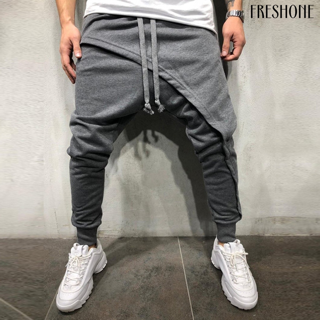 Quần harem nam thun eo