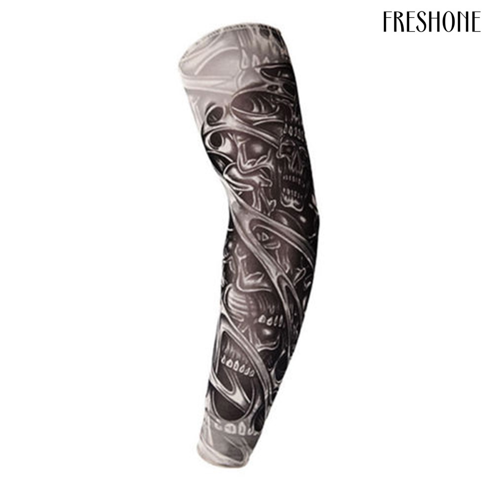 Ống Tay Áo Giả Hình Xăm Chống Tia UV Co Giãn Dành Cho Nam Nữ