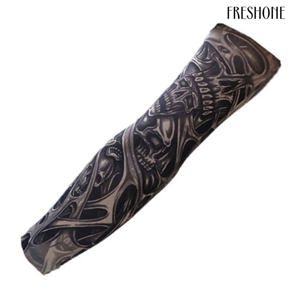 Ống Tay Áo Giả Hình Xăm Chống Tia UV Co Giãn Dành Cho Nam Nữ