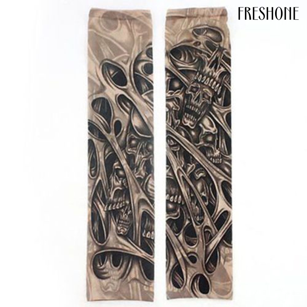 Ống Tay Áo Giả Hình Xăm Chống Tia UV Co Giãn Dành Cho Nam Nữ