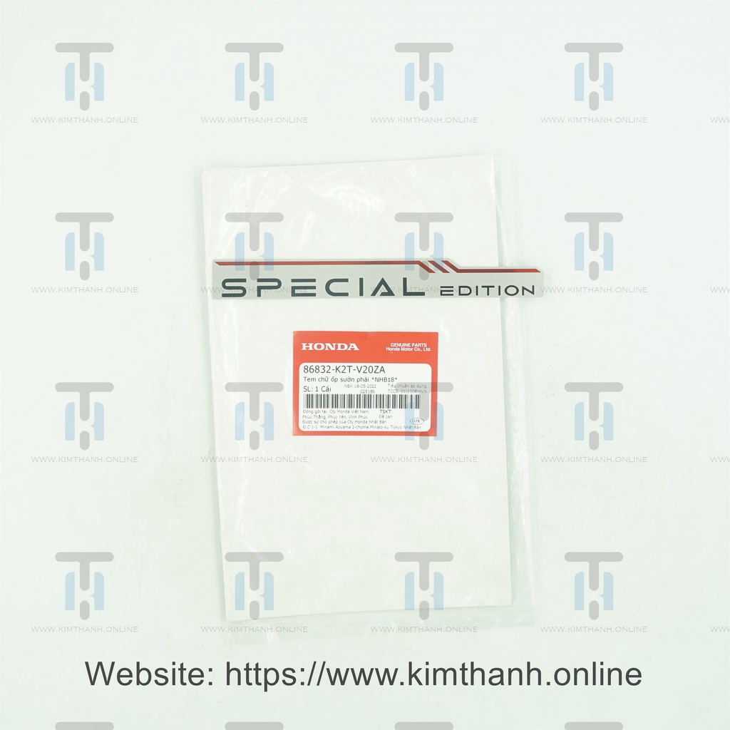 Tem ốp sườn - chữ Special Edition Lead 2021 Honda VN _ 86832K2TV20