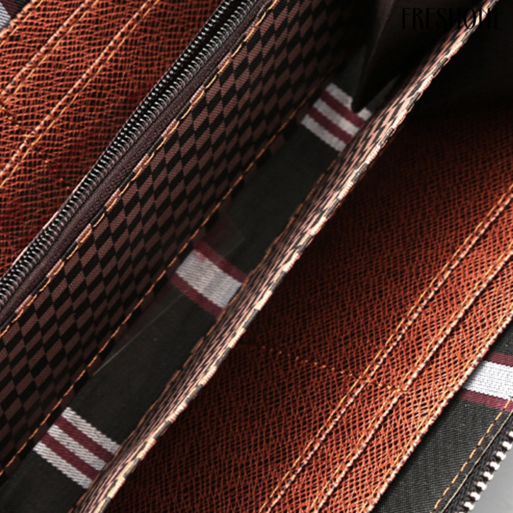 Men multi-slot dung lượng lớn thẻ vải ví đựng tiền mặt dây kéo túi xách kinh doanh