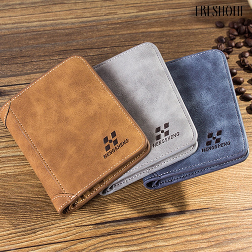 Ví Da Nam Dáng Ngắn Phong Cách Retro