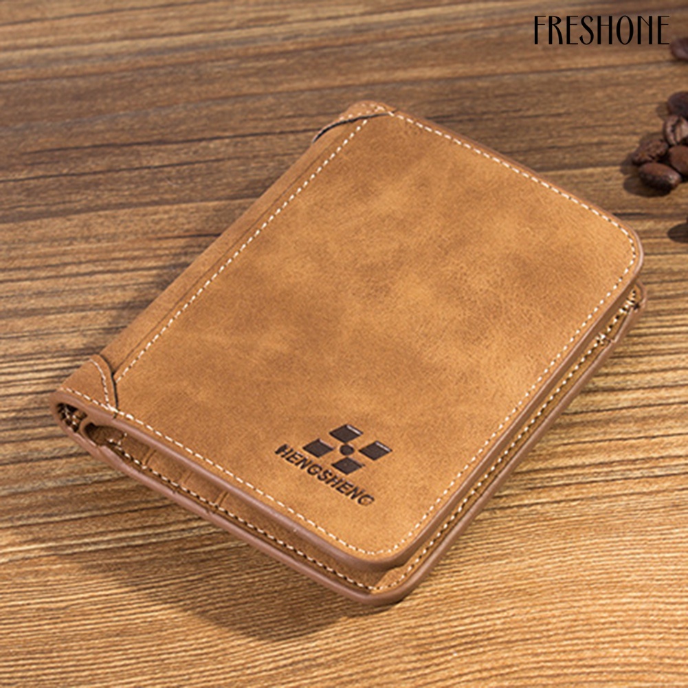 Ví Da Nam Dáng Ngắn Phong Cách Retro