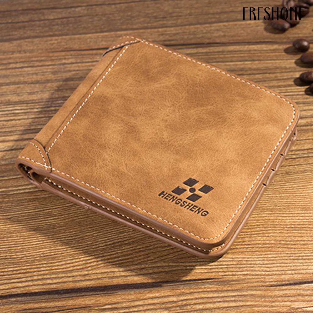 Ví Da Nam Dáng Ngắn Phong Cách Retro