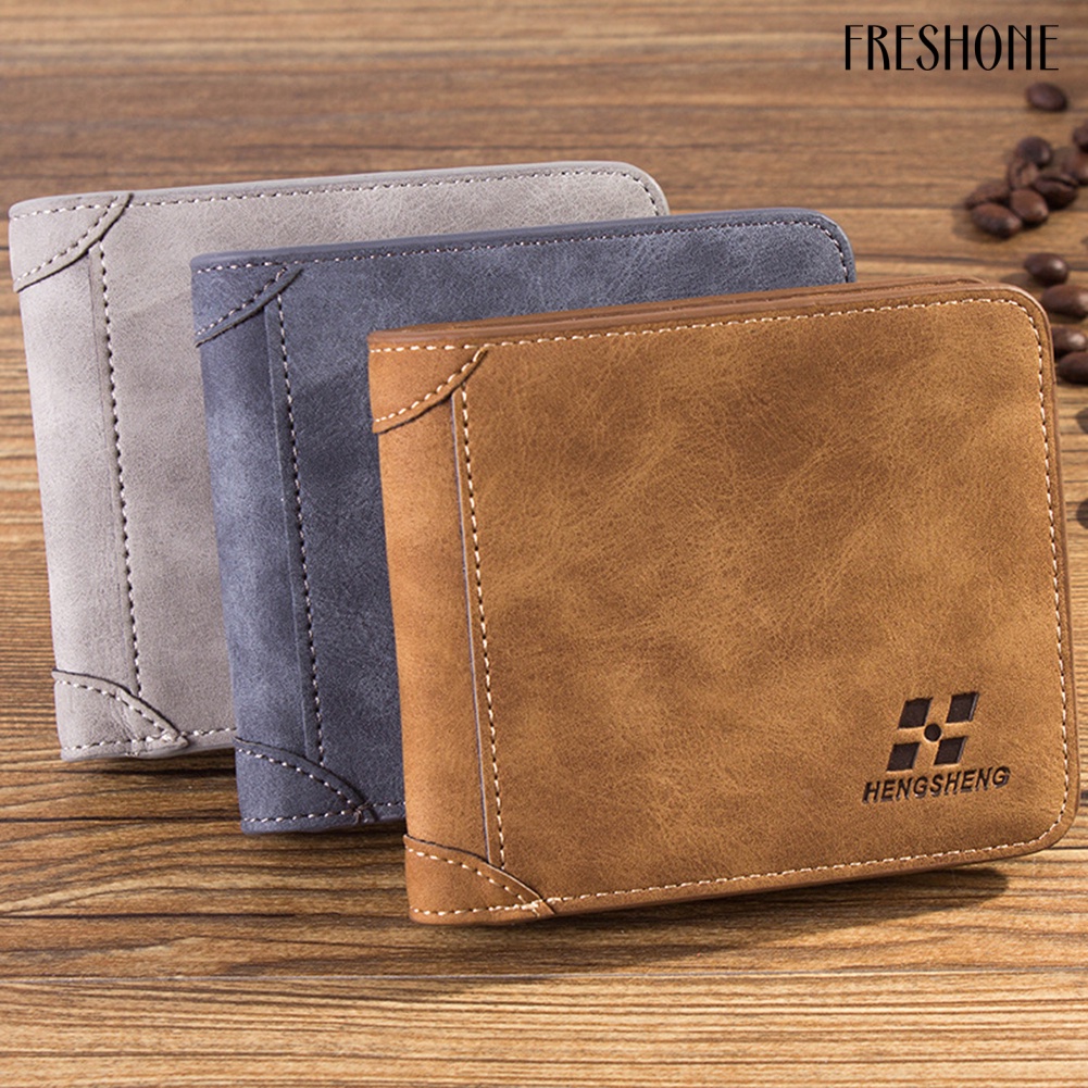 Ví Da Nam Dáng Ngắn Phong Cách Retro