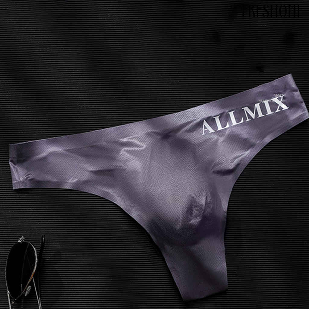 Quần sịp nam có độ đàn hồi cao thiết kế u-pouch siêu mỏng làm khô nhanh màu rắn in chữ trang trí sexy u lồi men thong quần lót cho bé trai