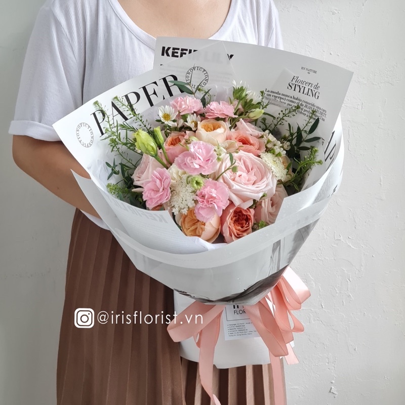 Giấy 2 mặt báo chữ Roses-Girls-Paper