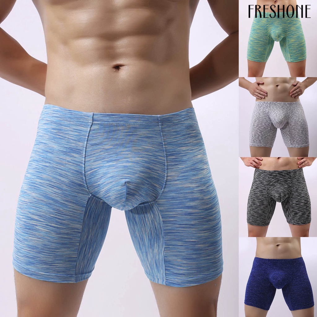 Quần lót nam ngụy trang u lồi sexy thấp eo chiều dài trung bình quần đùi boxer cho phòng khách