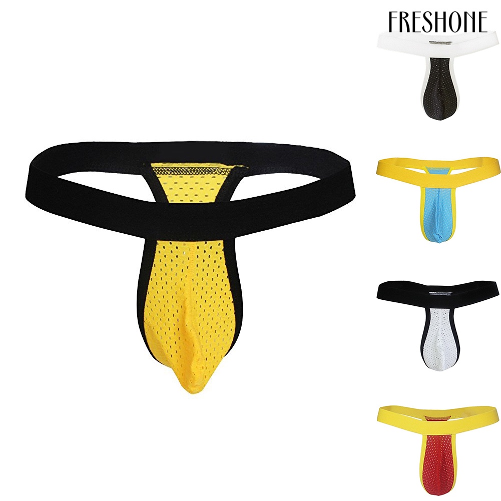 Nam \ 's sexy mesh bulge pouch thoáng khí t-back g-string briefs thongs underwear