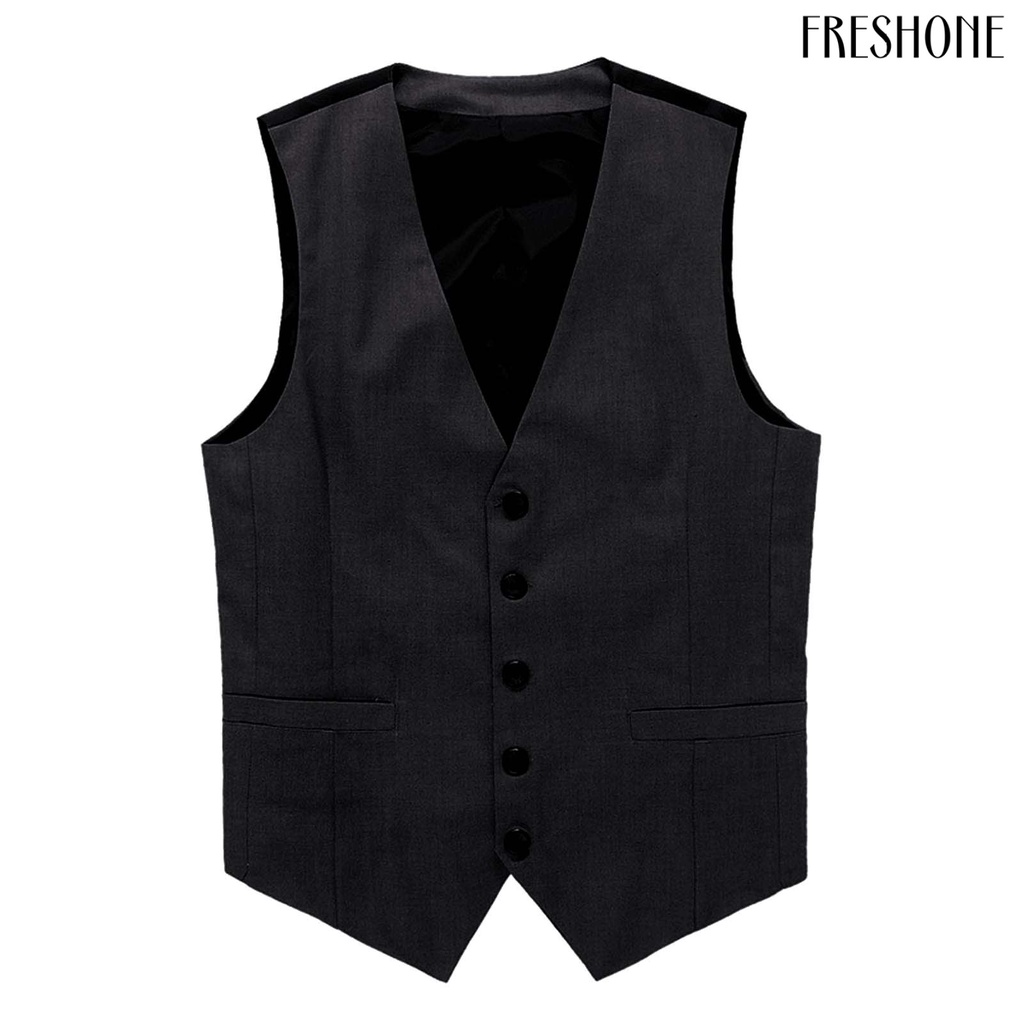 Áo vest công sở nhanh khô nút ghi lê cho nam đi làm