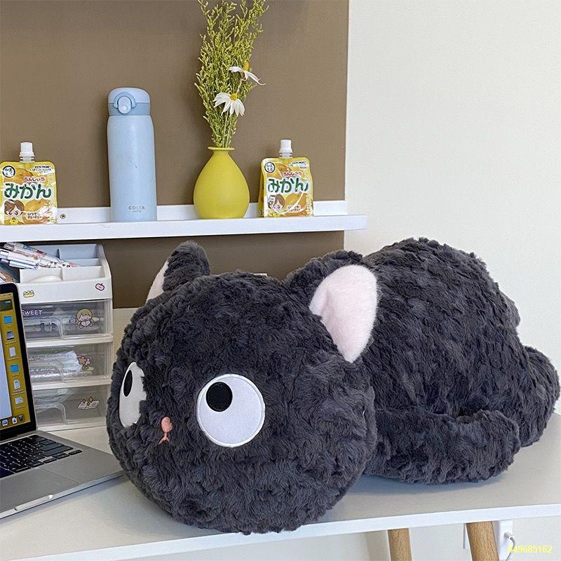 Mèo Đen Búp Bê Sang Trọng Mèo Đen Gối Bé Gái Giường Ngủ Búp Bê Búp Bê Quà Tặng