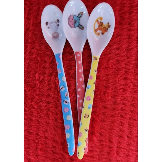 Thìa ăn dặm, muỗng cà phê melamine, thìa sứ trắng nhiều hình ngộ nghĩnh