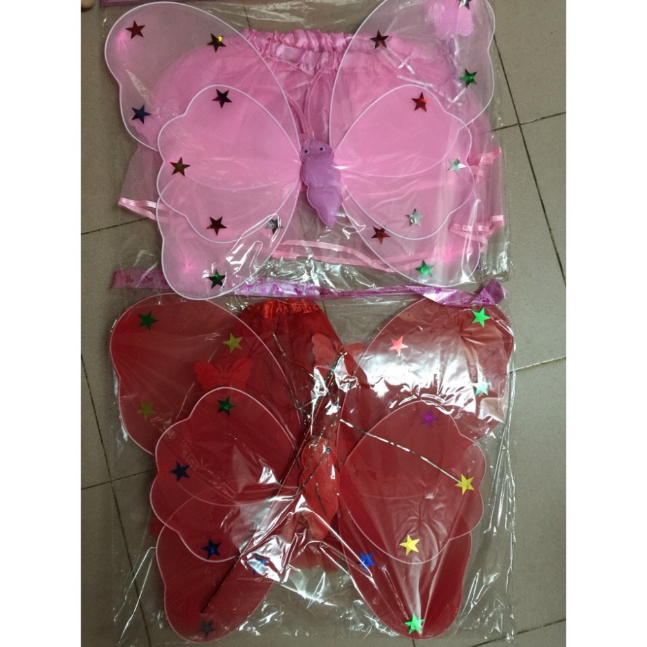 Cánh tiên thiên thần kèm váy gậy và bờm cực xinh cho bé gái - Set đồ cho bé gái vui chơi trung thu,nole,sinh nhật