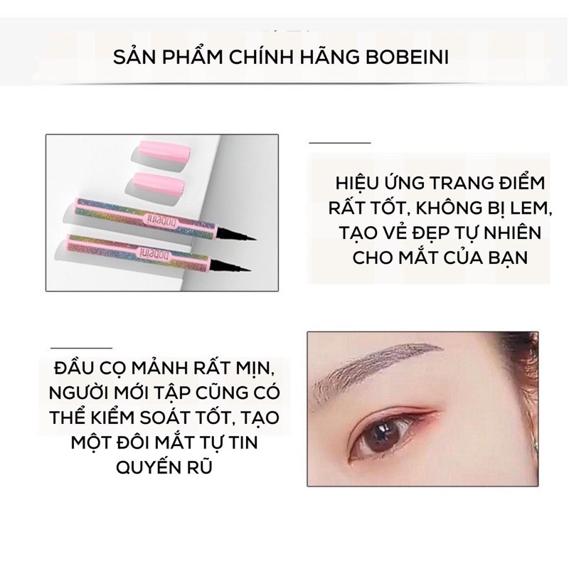 Bút Kẻ Mắt Bobeini Cầu Vồng Kẻ Mắt Trang Điểm Bạn Gái