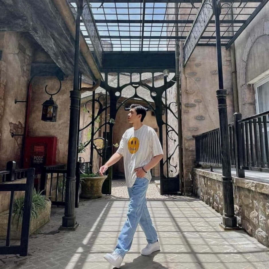 ÁO THUN DRE*W SỌC KIỂU BÓNG CHÀY , ÁO DRE*W SMILE NAM NỮ