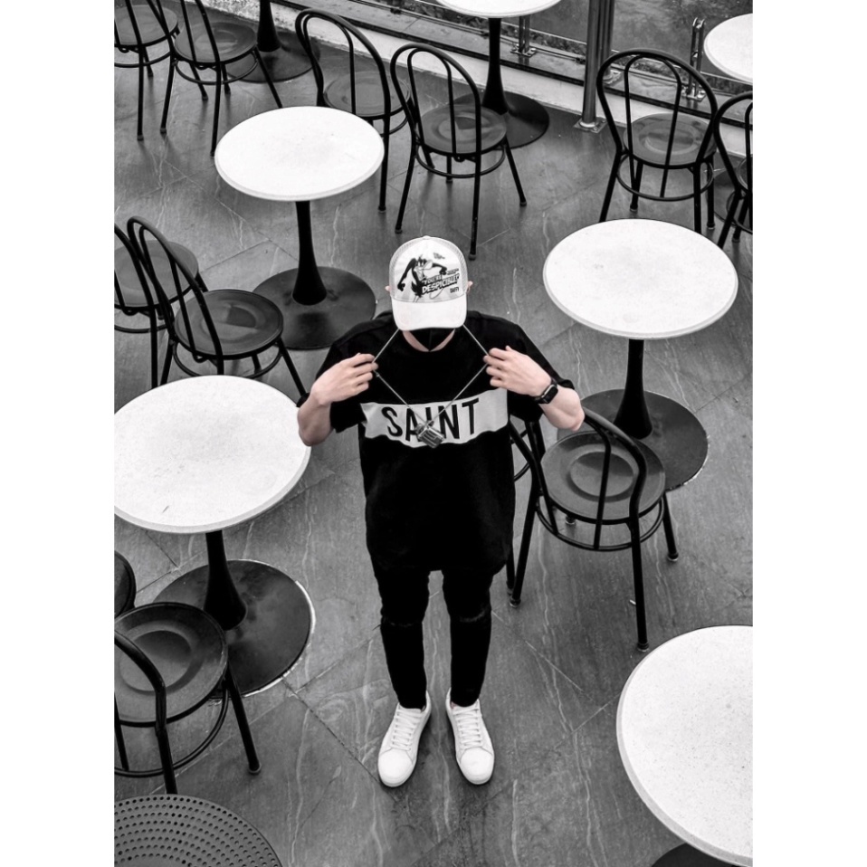 ÁO THUN SAI*NT lAURENT PHỐI MÀU , ÁO SPL LOGO NGANG NAM NỮ UNISEX