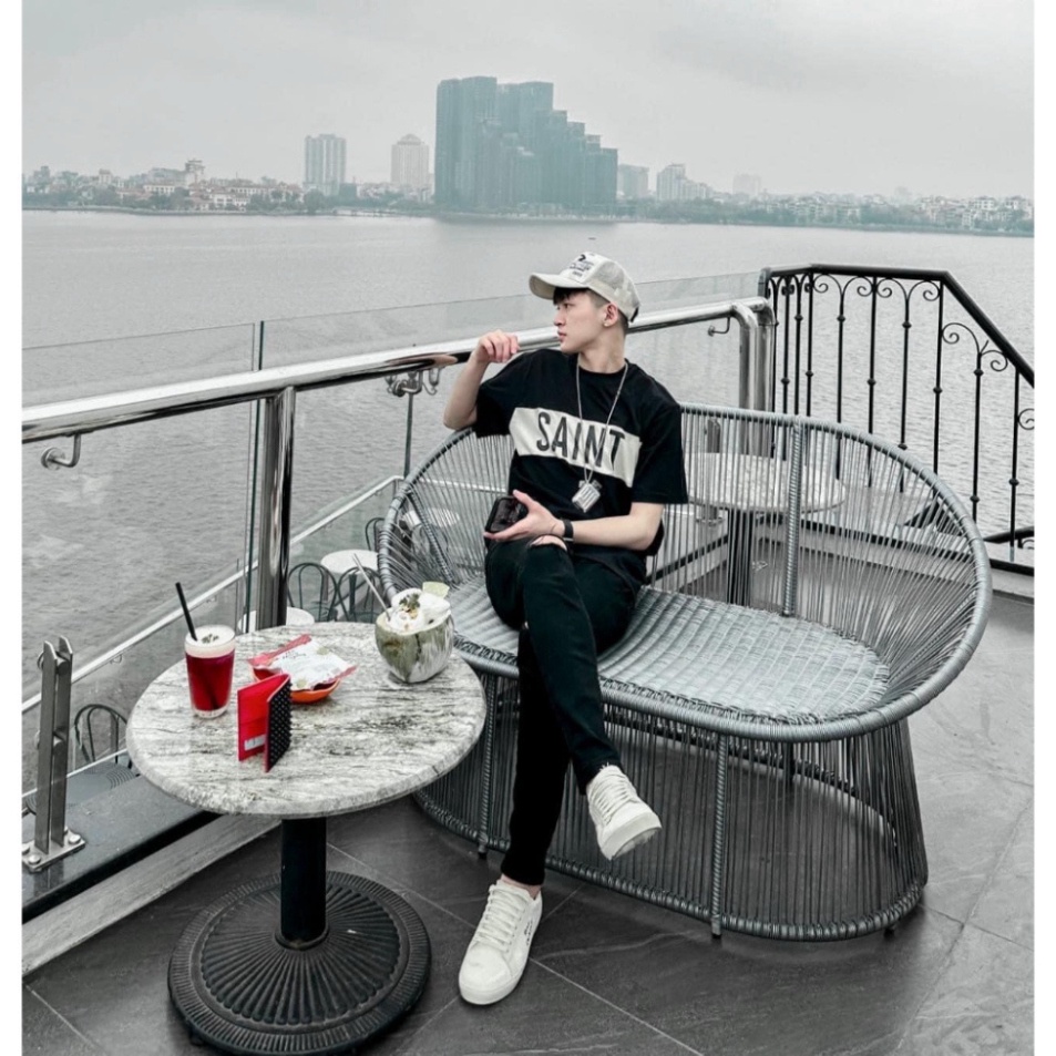 ÁO THUN SAI*NT lAURENT PHỐI MÀU , ÁO SPL LOGO NGANG NAM NỮ UNISEX