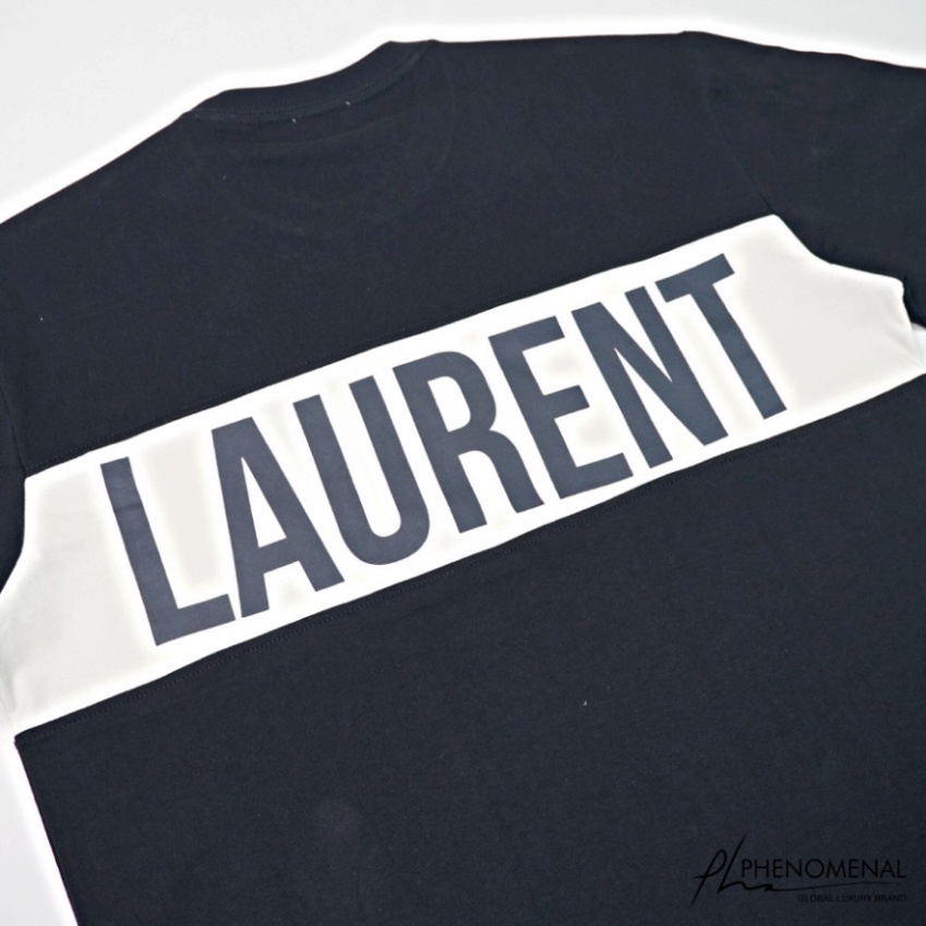 ÁO THUN SAI*NT lAURENT PHỐI MÀU , ÁO SPL LOGO NGANG NAM NỮ UNISEX