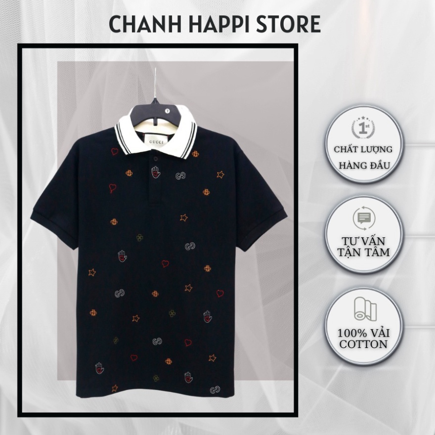 ÁO POLO GU*CCI BEE LOGO , ÁO THUN POLO CON ONG THÊU LOGO LOGO NAM NỮ UNISEX