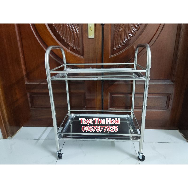 Xe tiêm đẩy inox 2 tầng- 3 tầng- Thiết bị phòng khám