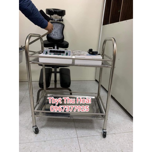 Xe tiêm đẩy inox 2 tầng- 3 tầng- Thiết bị phòng khám