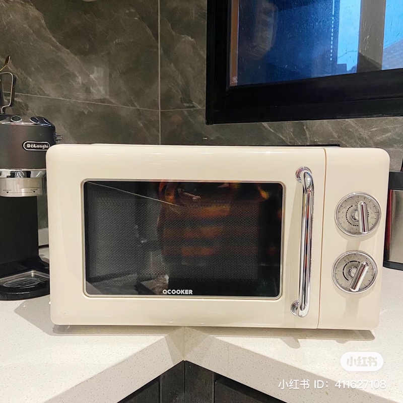 Lò vi sóng bản cơ dáng cổ điển XIAOMI OCOOKER CR-WB01B màu trắng xanh dung tích 20L