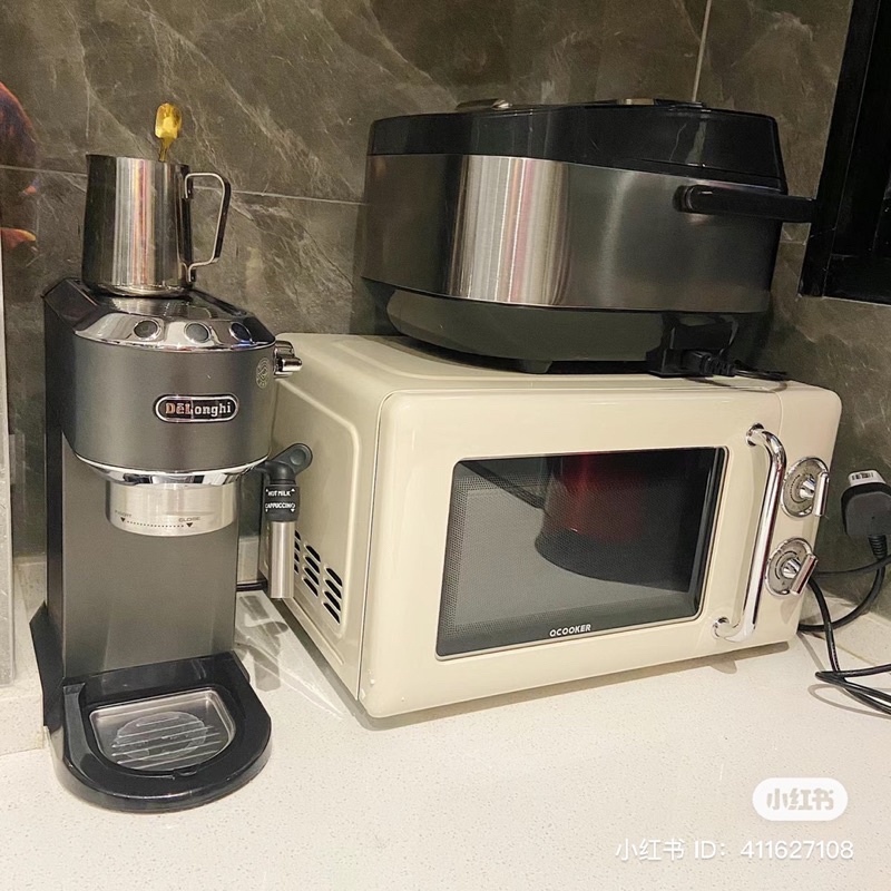 Lò vi sóng bản cơ dáng cổ điển XIAOMI OCOOKER CR-WB01B màu trắng xanh dung tích 20L