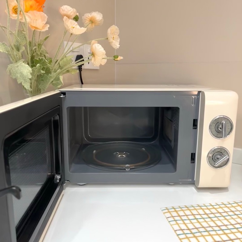 Lò vi sóng bản cơ dáng cổ điển XIAOMI OCOOKER CR-WB01B màu trắng xanh dung tích 20L