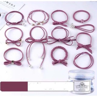 (BUỘC TÓC ) hỘP 12 CHIẾC CHUN BUỘC TÓC SIÊU ĐẸP