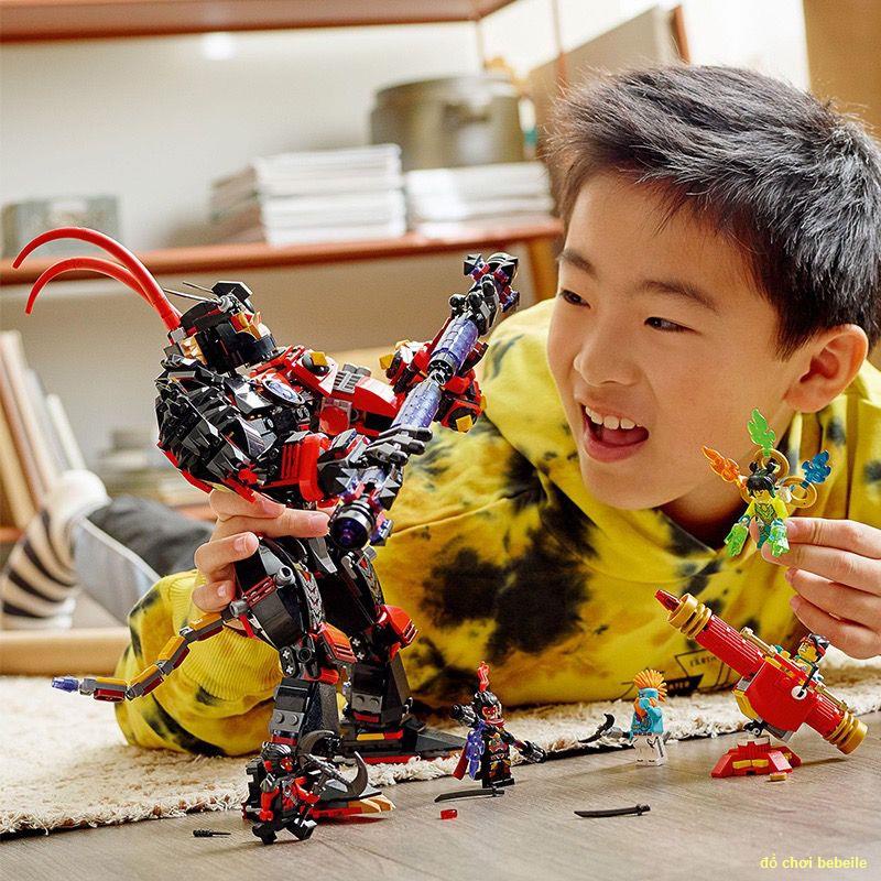 🌈Tương thích với Lego 80033 sáu tai khỉ bóng đỏ mecha mới Ngộ Không Kid cậu bé lắp ráp khối xây dựng đồ chơi