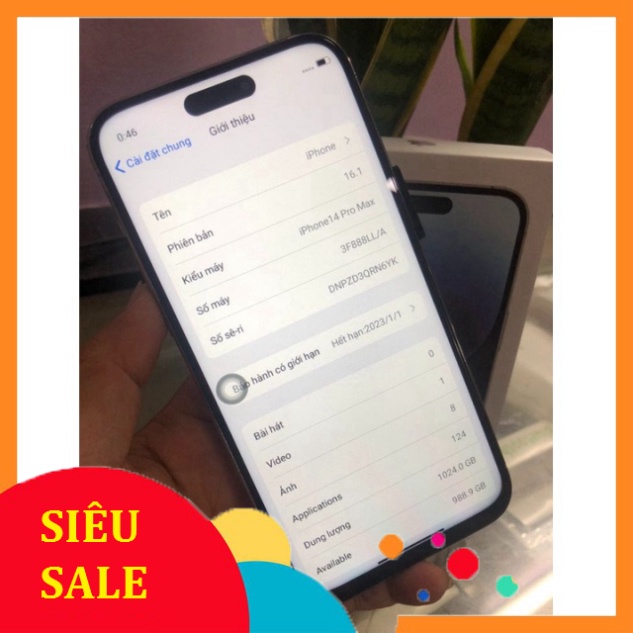 I14 pro max mới nguyên hộp chính hãng