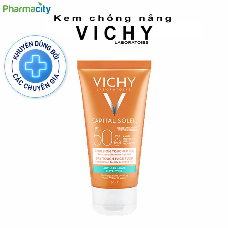 Kem chống nắng Vichy Capital Soleil SPF50 dành cho da dầu 50ml .